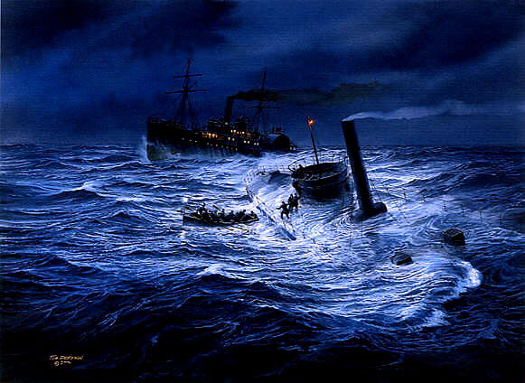 USS Monitor painting